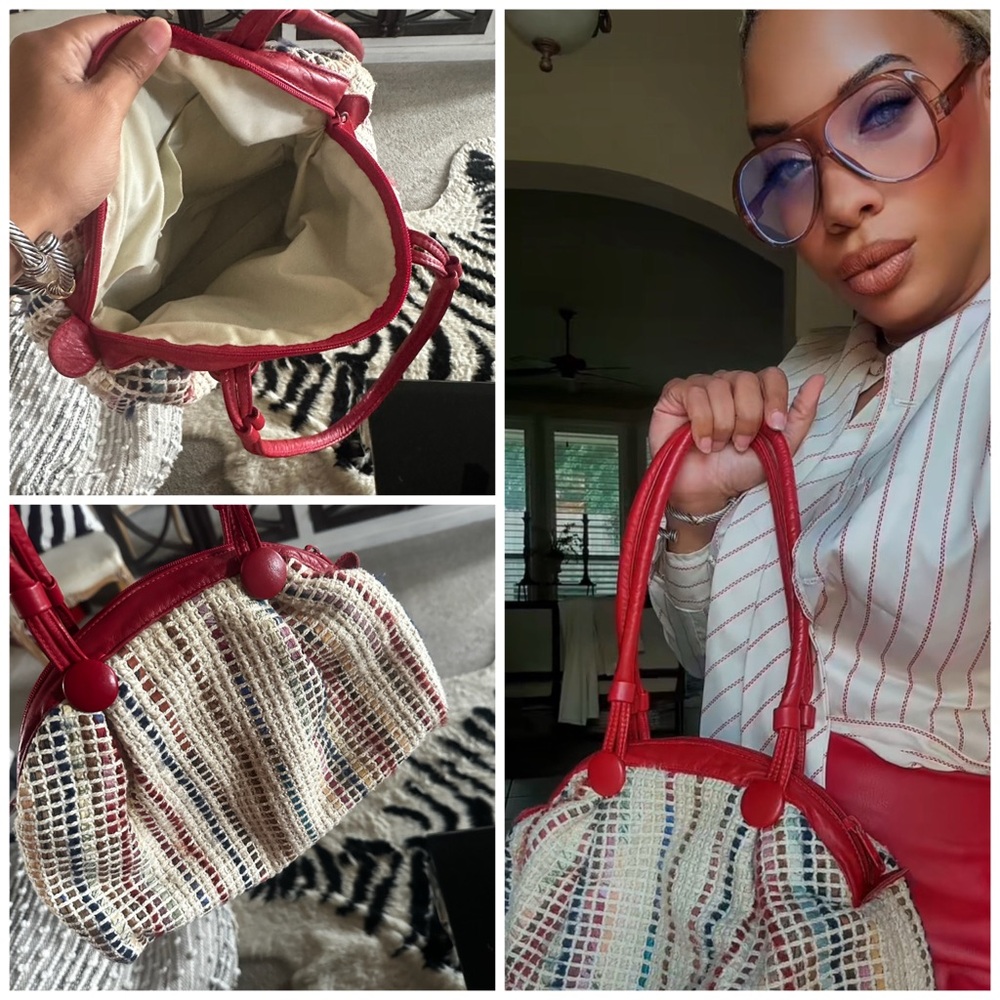 Stylish Red and Multicolor Women's Bag